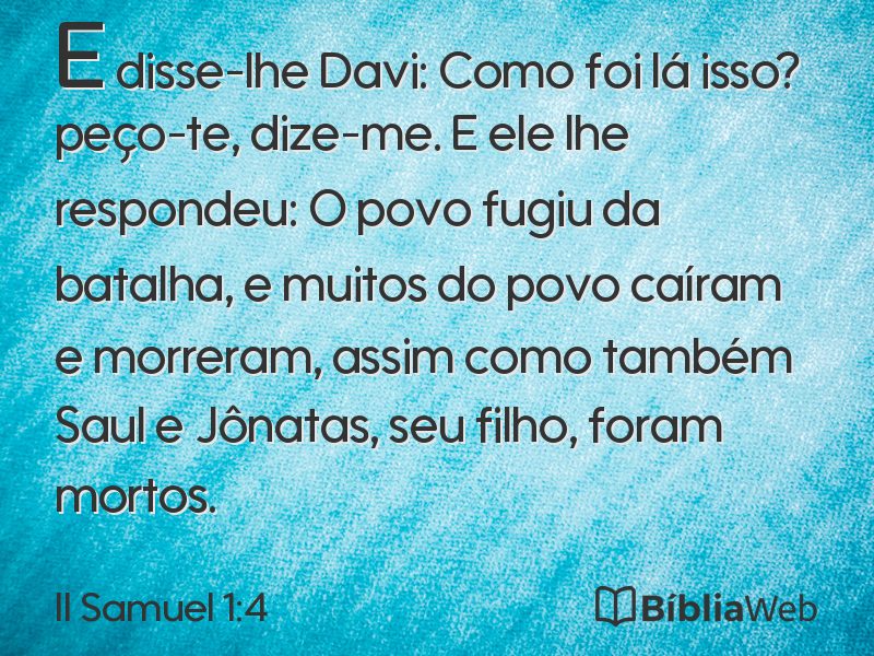 II Samuel 1:4 em imagem para compartilhar