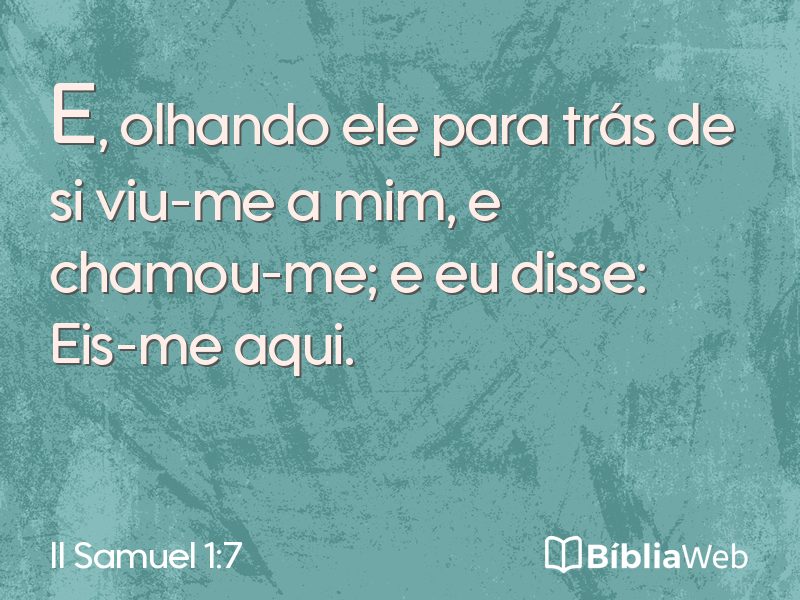 II Samuel 1:7 em imagem para compartilhar