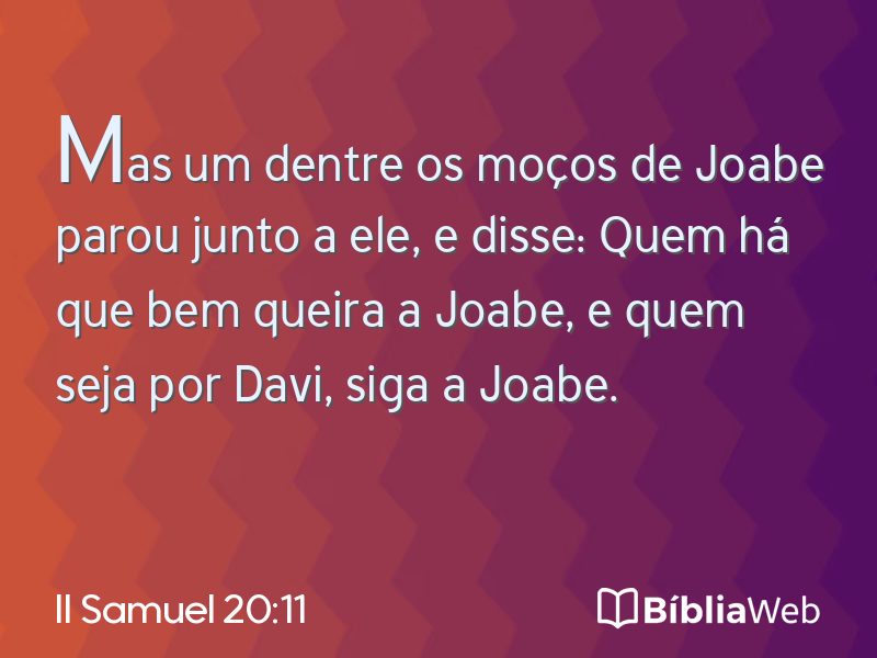 II Samuel 20:11 em imagem para compartilhar
