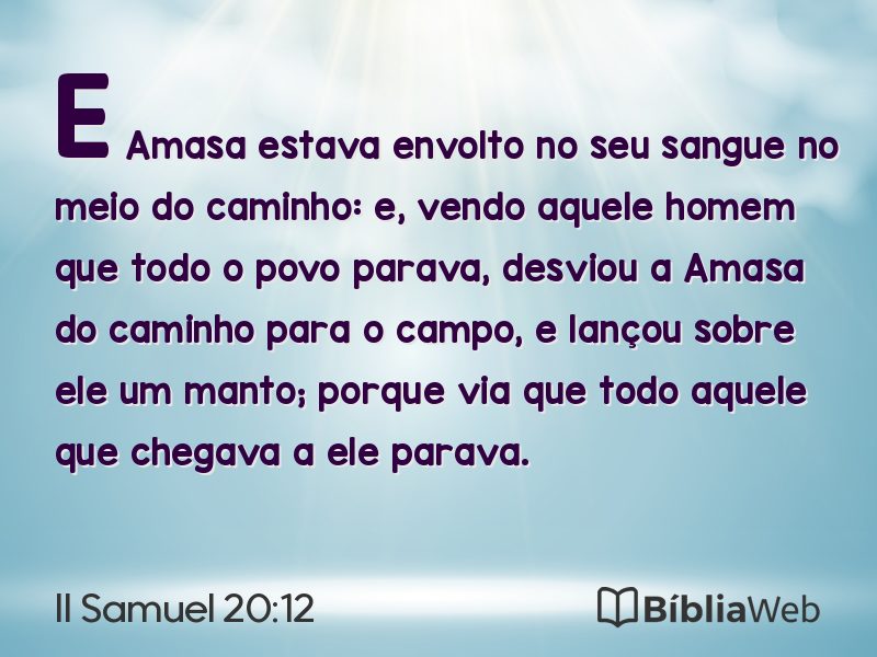 II Samuel 20:12 em imagem para compartilhar