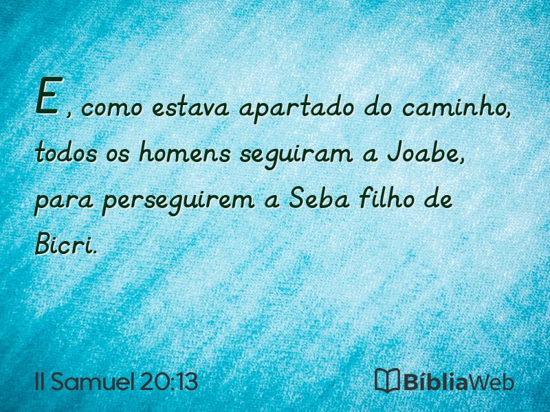 II Samuel 20:13 em imagem para compartilhar