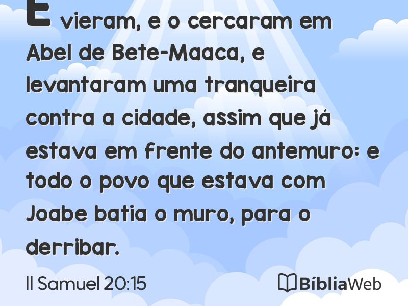 II Samuel 20:15 em imagem para compartilhar