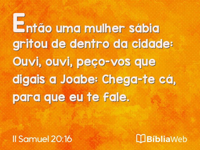 II Samuel 20:16 em imagem para compartilhar