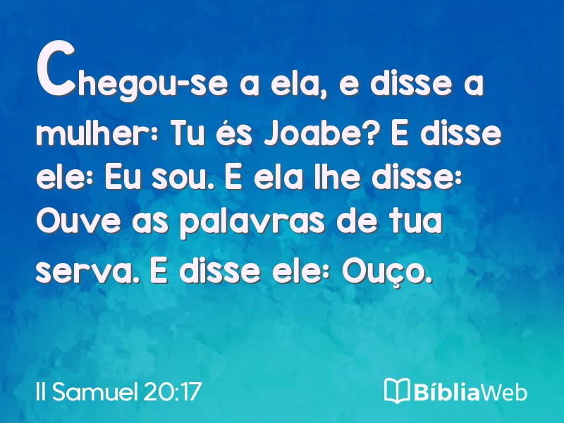 II Samuel 20:17 em imagem para compartilhar