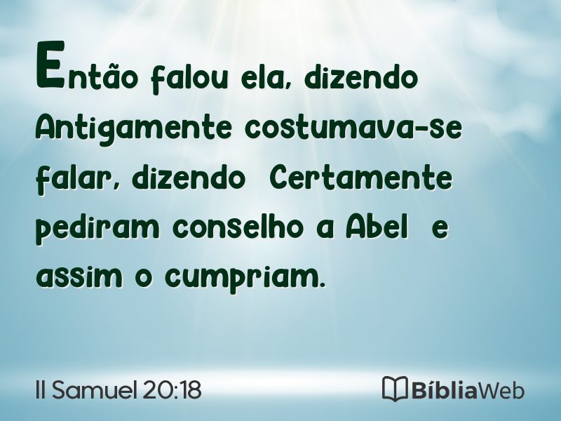 II Samuel 20:18 em imagem para compartilhar