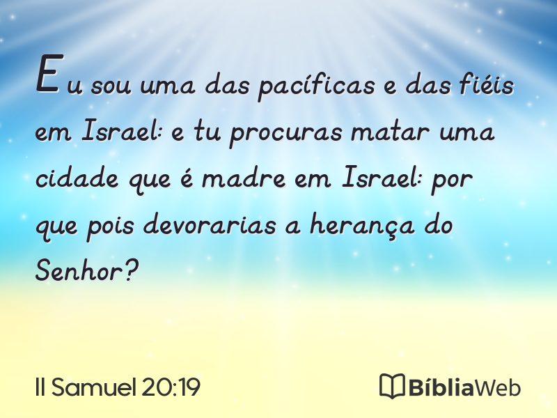 II Samuel 20:19 em imagem para compartilhar