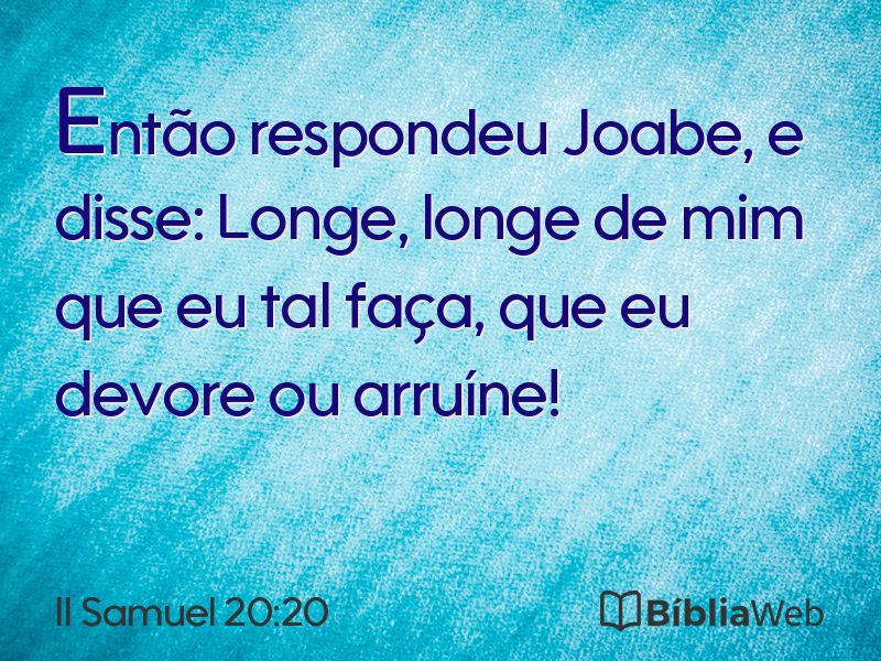 II Samuel 20:20 em imagem para compartilhar