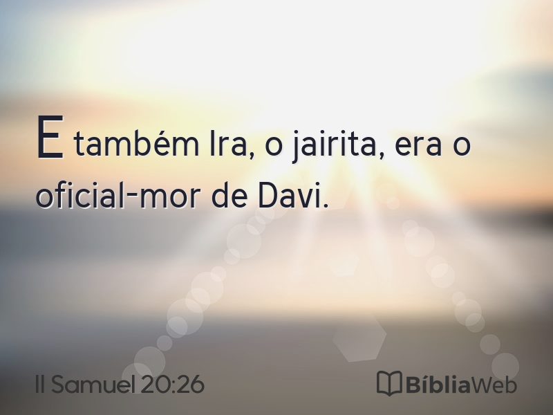 II Samuel 20:26 em imagem para compartilhar