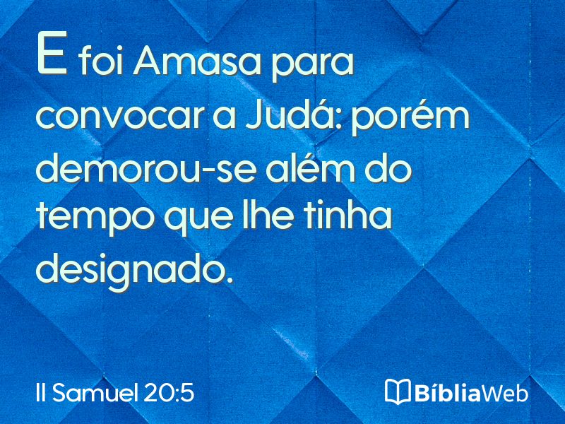 II Samuel 20:5 em imagem para compartilhar