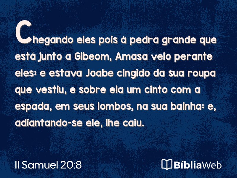II Samuel 20:8 em imagem para compartilhar