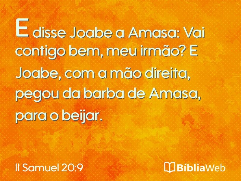 II Samuel 20:9 em imagem para compartilhar