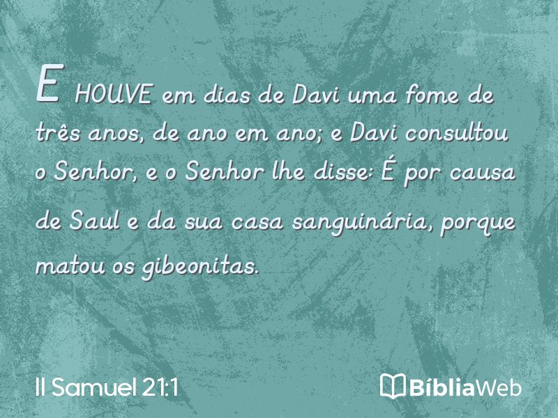 II Samuel 21:1 em imagem para compartilhar
