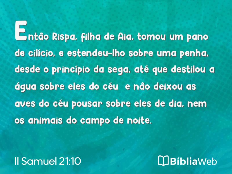 II Samuel 21:10 em imagem para compartilhar