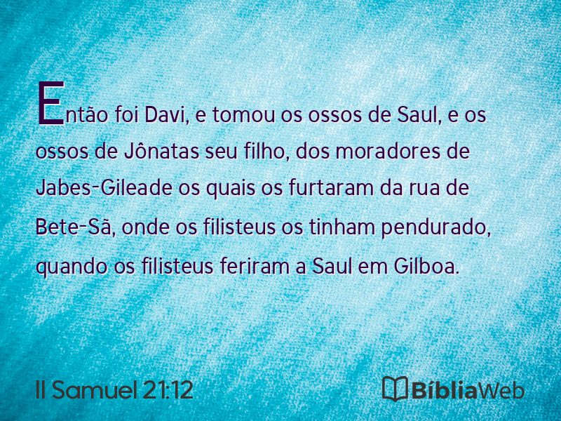 II Samuel 21:12 em imagem para compartilhar