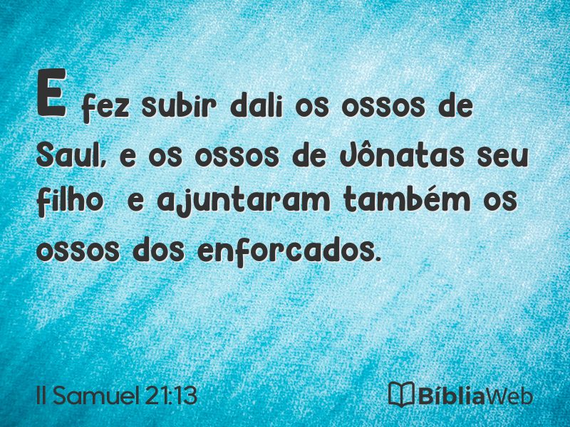 II Samuel 21:13 em imagem para compartilhar