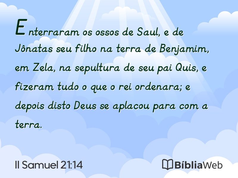 II Samuel 21:14 em imagem para compartilhar