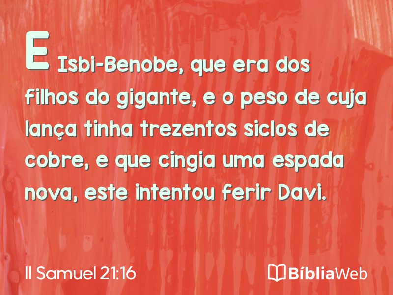 II Samuel 21:16 em imagem para compartilhar