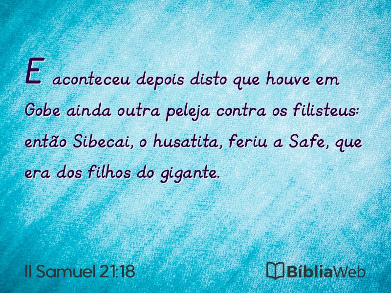 II Samuel 21:18 em imagem para compartilhar