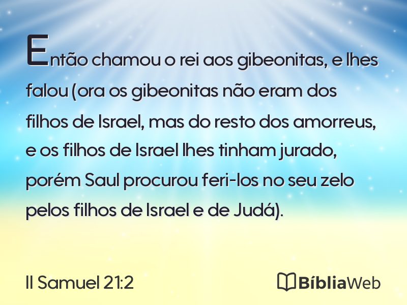 II Samuel 21:2 em imagem para compartilhar