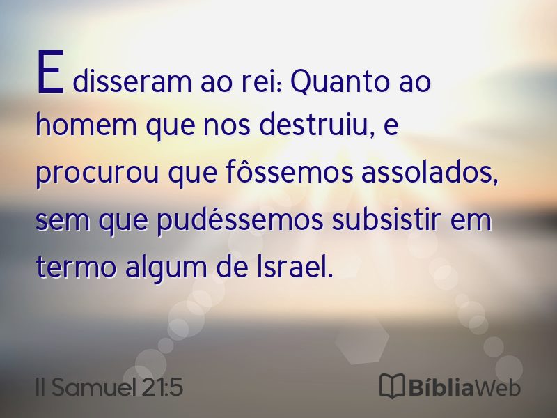 II Samuel 21:5 em imagem para compartilhar