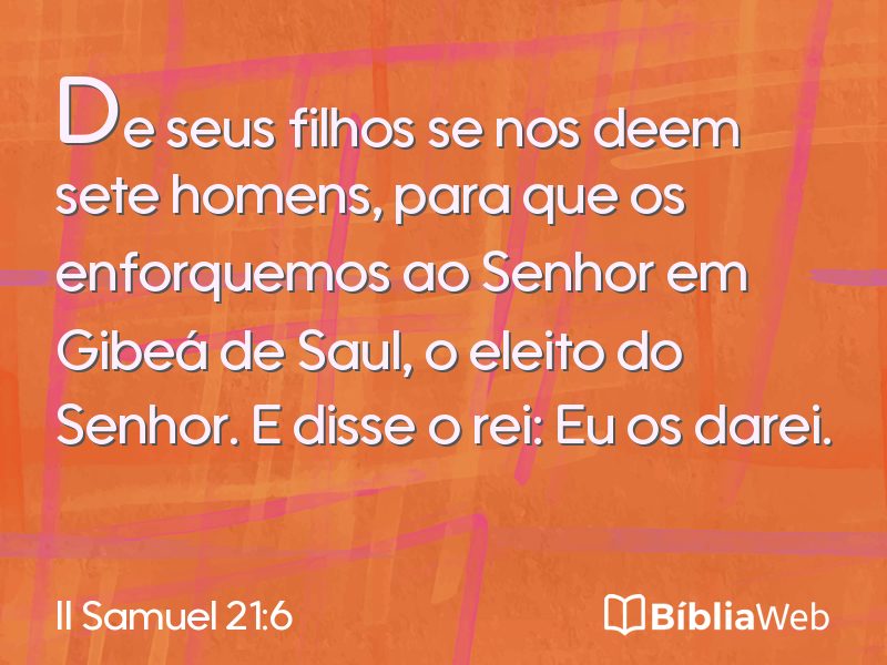 II Samuel 21:6 em imagem para compartilhar