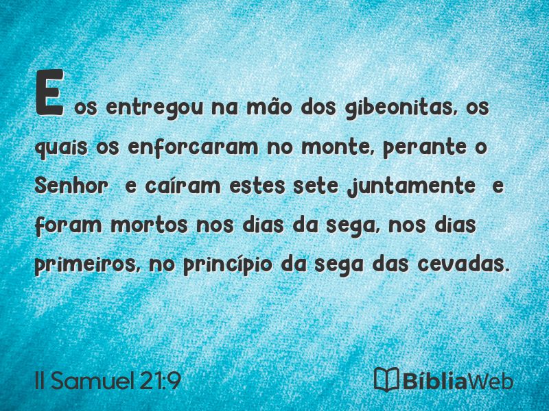 II Samuel 21:9 em imagem para compartilhar