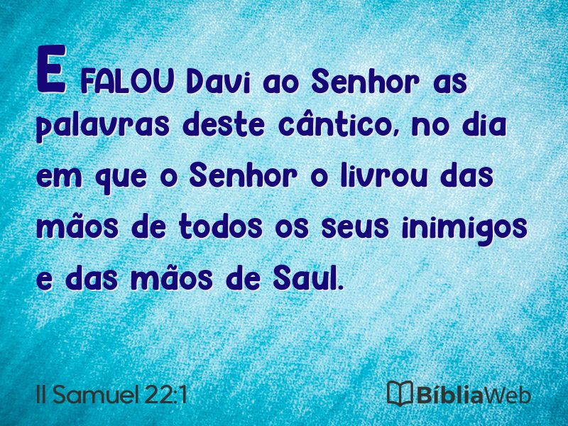 II Samuel 22:1 em imagem para compartilhar