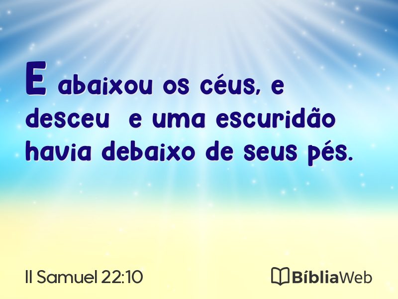 II Samuel 22:10 em imagem para compartilhar