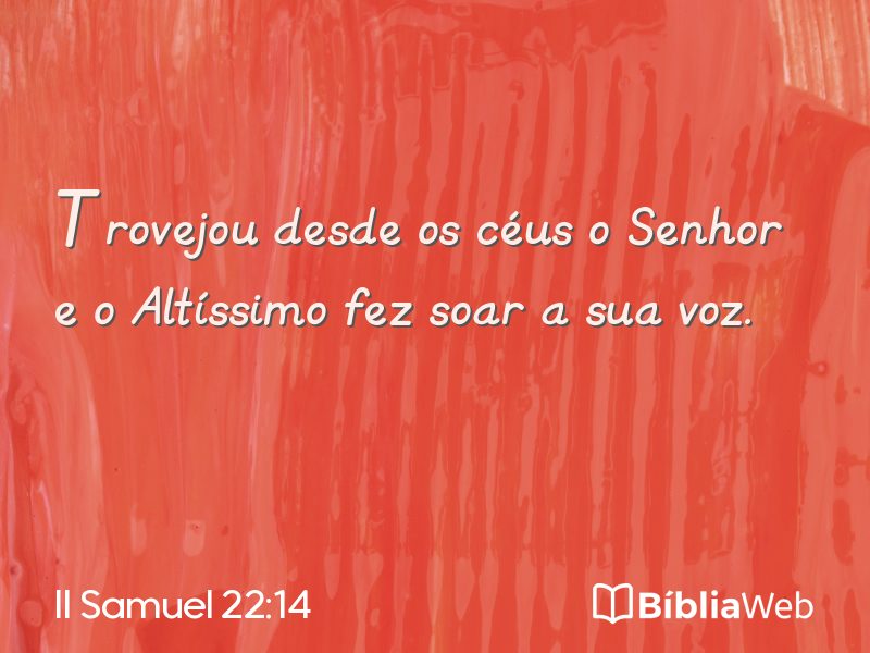 II Samuel 22:14 em imagem para compartilhar