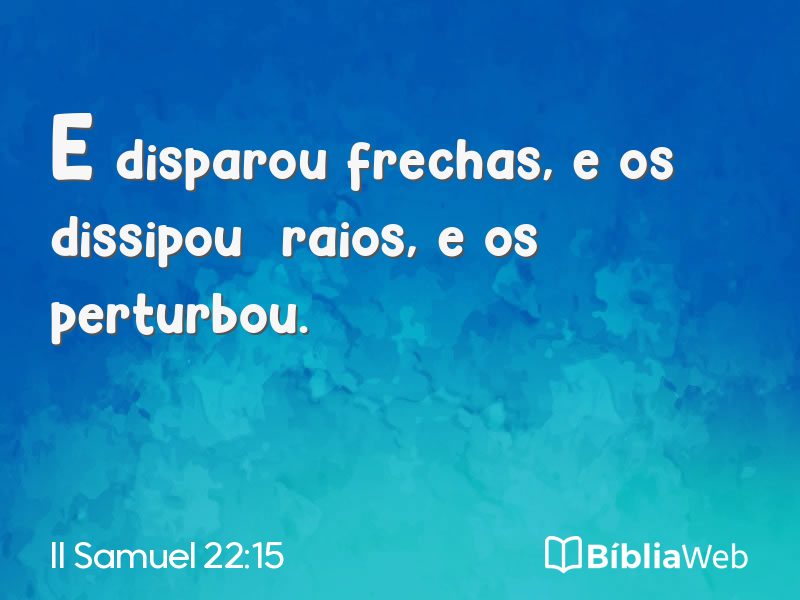 II Samuel 22:15 em imagem para compartilhar