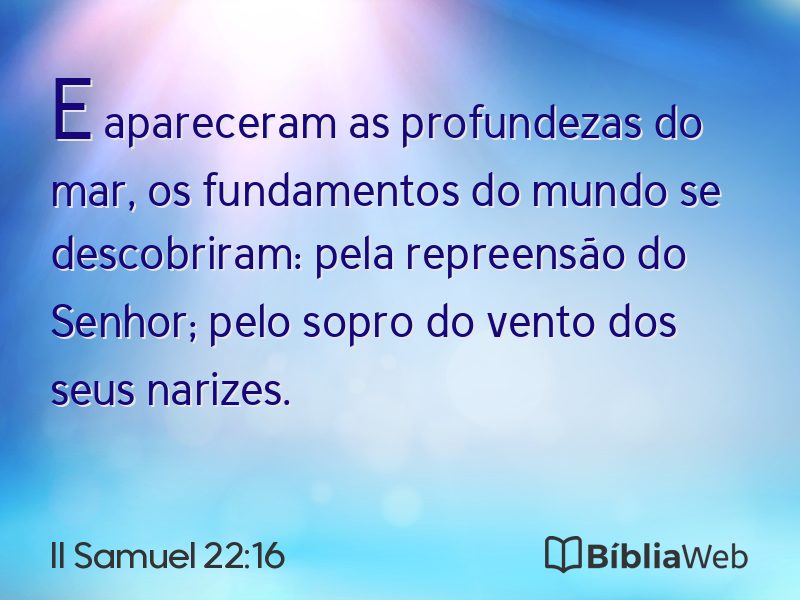 II Samuel 22:16 em imagem para compartilhar