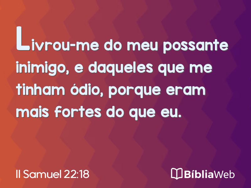 II Samuel 22:18 em imagem para compartilhar