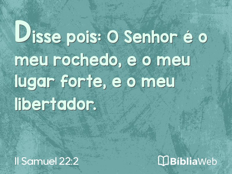 II Samuel 22:2 em imagem para compartilhar