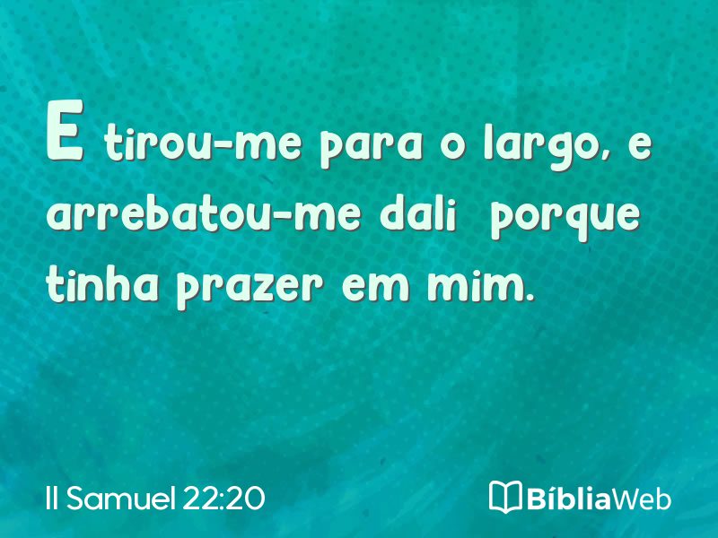 II Samuel 22:20 em imagem para compartilhar