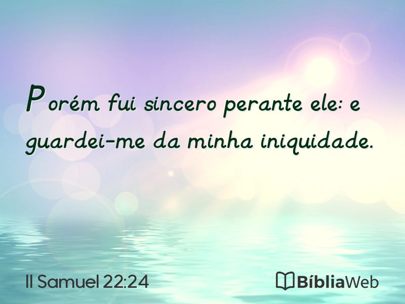 II Samuel 22:24 em imagem para compartilhar