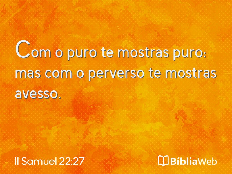 II Samuel 22:27 em imagem para compartilhar