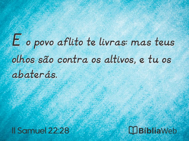 II Samuel 22:28 em imagem para compartilhar