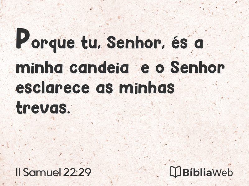 II Samuel 22:29 em imagem para compartilhar