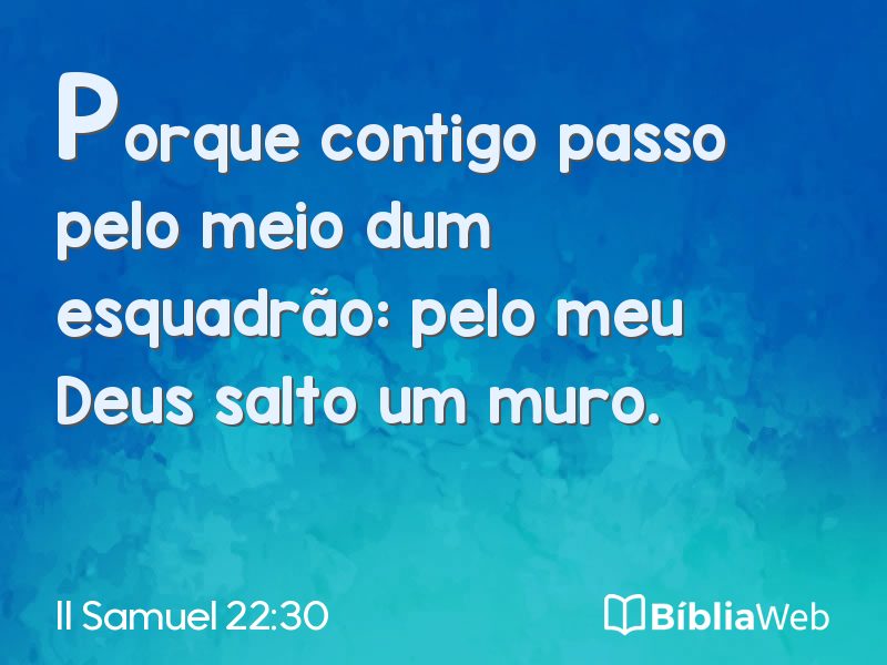 II Samuel 22:30 em imagem para compartilhar