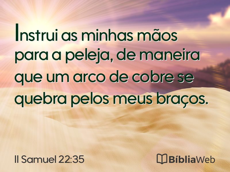 II Samuel 22:35 em imagem para compartilhar