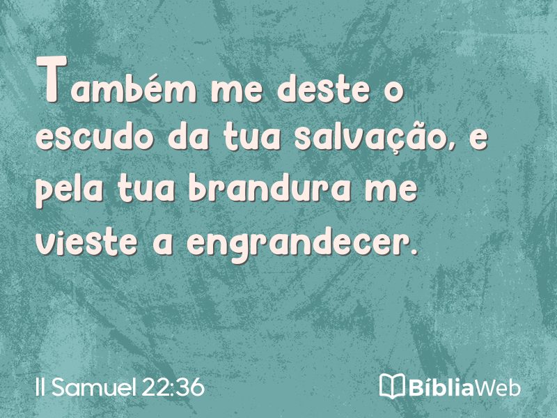 II Samuel 22:36 em imagem para compartilhar
