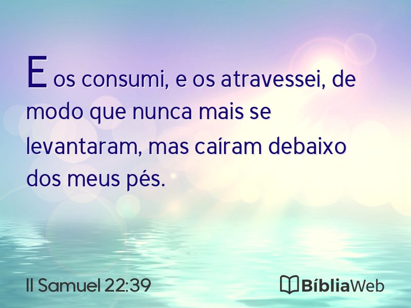 II Samuel 22:39 em imagem para compartilhar