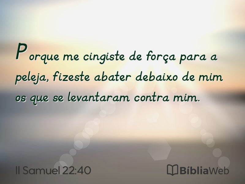 II Samuel 22:40 em imagem para compartilhar