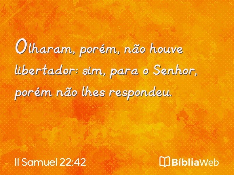 II Samuel 22:42 em imagem para compartilhar