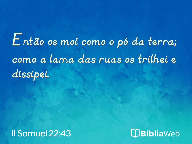 II Samuel 22:43 em imagem para compartilhar