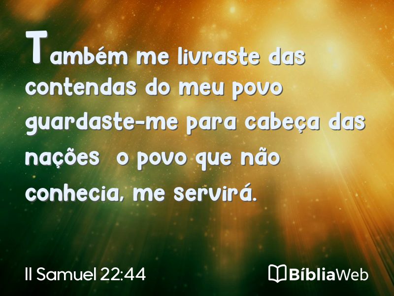 II Samuel 22:44 em imagem para compartilhar