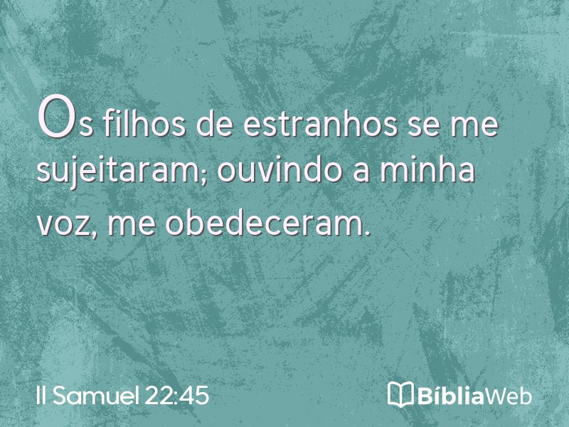 II Samuel 22:45 em imagem para compartilhar