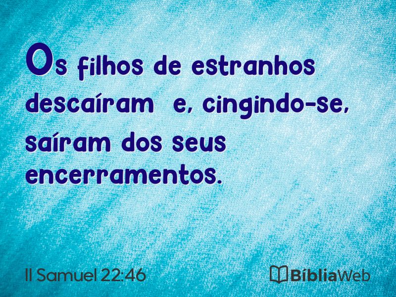 II Samuel 22:46 em imagem para compartilhar
