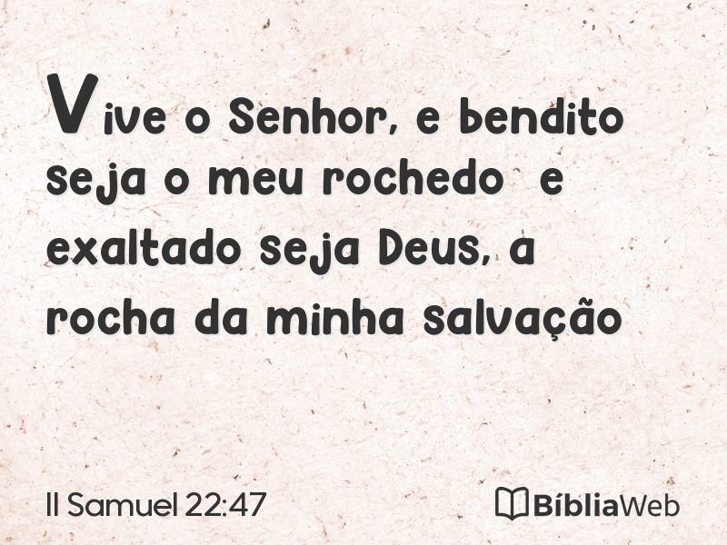 II Samuel 22:47 em imagem para compartilhar