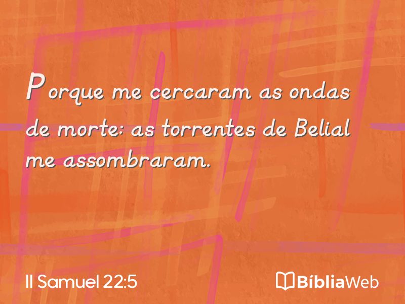 II Samuel 22:5 em imagem para compartilhar